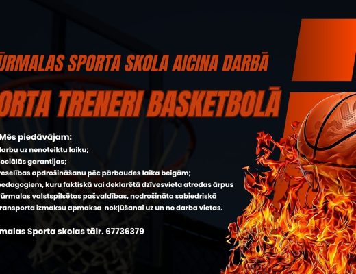 Aicina darbā: Sporta treneri basketbolā Prasības pretendentam: augstākā pedagoģiskā izglītība; basketbola trenera sertifikāts; valsts valodas prasme augstākajā līmenī; teicamas komunikāciju prasmes, precizitāte un augsta atbildības sajūta, labas digitālās prasmes.
